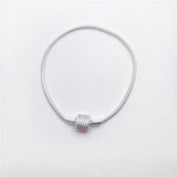 Pulseira Lisa Lap Berloque Tradicional Cravejada