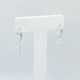 Argola Lisa Lap com Cruz Cravejada