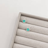 Pingente zircônia coração 6mm azul tiffany