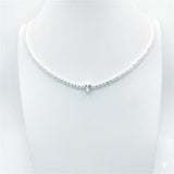 Colar Liso Lap Riviera com Coração