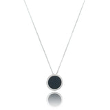 Colar pingente círculo ônix resina