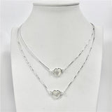 Escapulário Liso Lap Coração Madrepérola