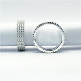 Anel Liso Lap Aliança Cravejada