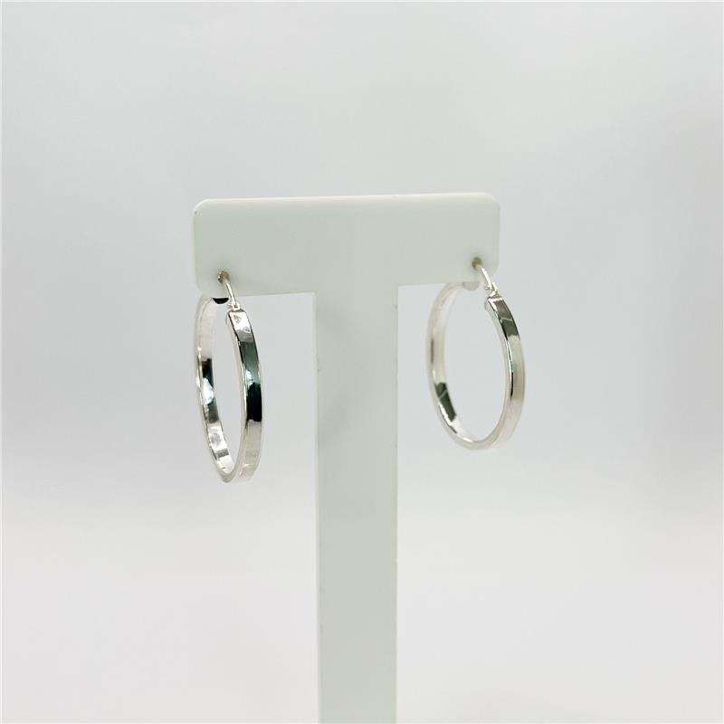 Argola Lisa Aro Quadrado 3mm x 3cm