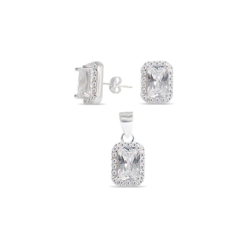 Conjunto Liso Lap Retangular com Moldura Cravejada