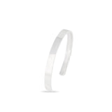 Bracelete Liso Aro Retangular Aberto 7mm