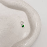 Berloque pingente coração acqua leitoso 7mm