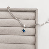 Berloque pingente coração acqua leitoso 7mm