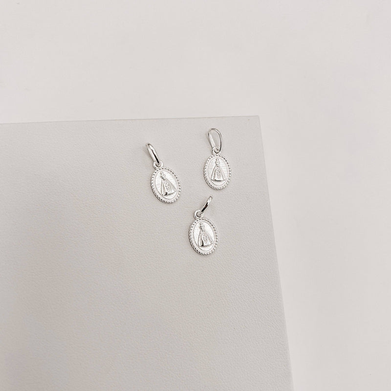 Pingente medalha oval Nsa. Sra. Aparecida