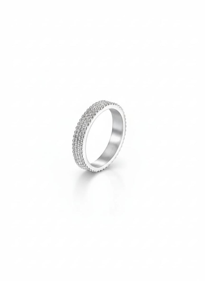 Anel Liso Lap Aliança Cravejada