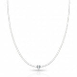 Colar Liso Lap Riviera com Coração