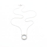 Colar Liso Lap Círculo com Coração Vazado na Lateral