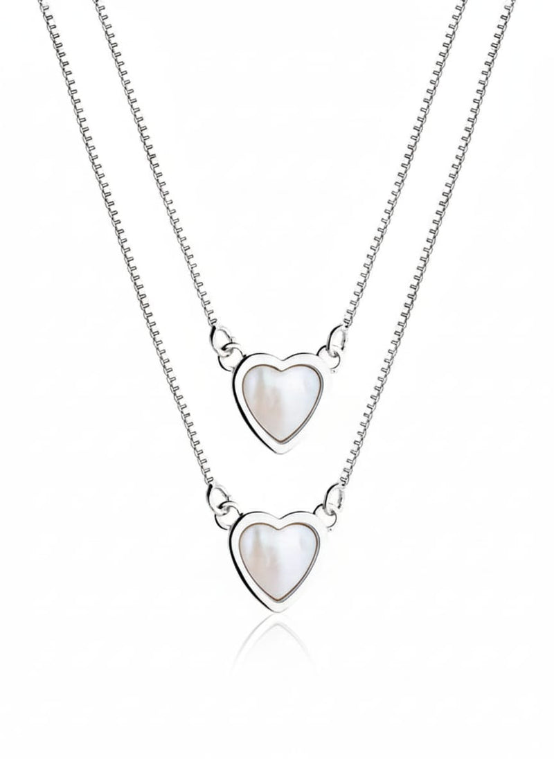 Escapulário Liso Lap Coração Madrepérola