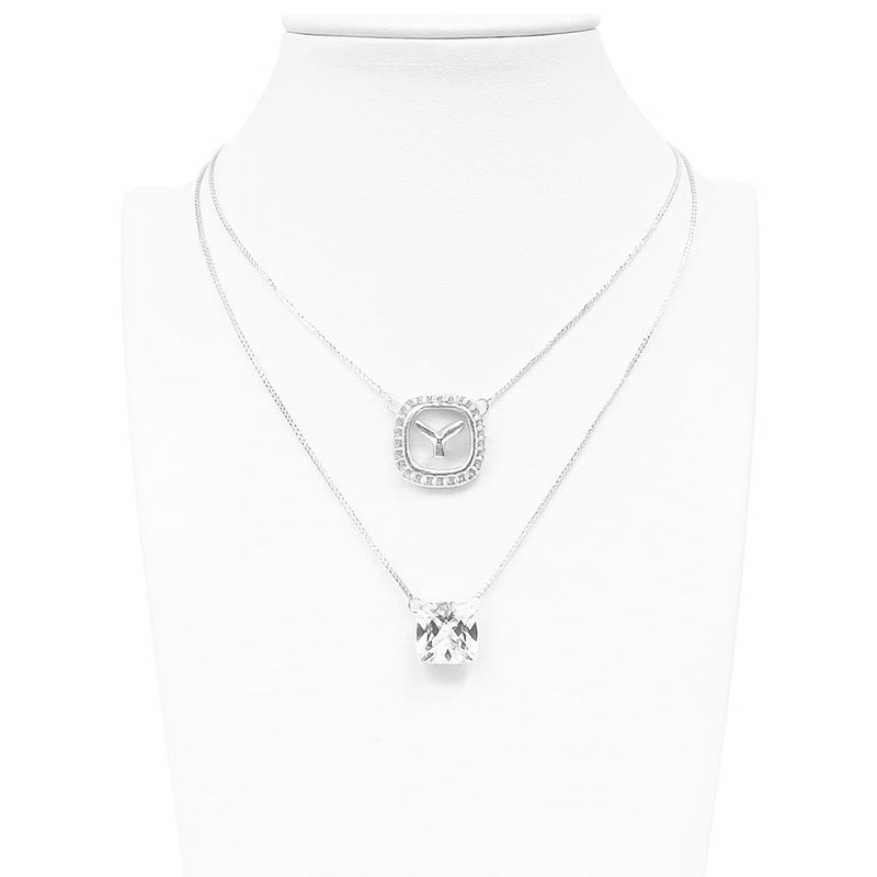 scapulário Liso Lap Espírito Santo e Pedra Quadrada